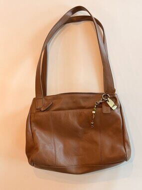 Rolfs Vintage Brown Leather Shoulder Bag Boho Classic Handbag
